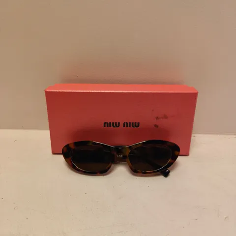 BOXED MIU MIU TORTOISESHELL CAT-EYE SUNGLASSES