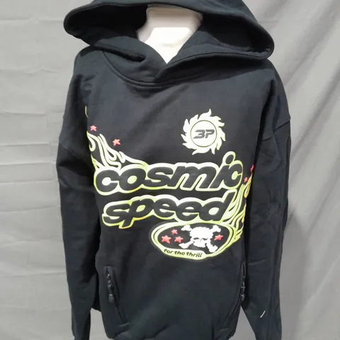 BROKEN PLANET COSMIC SPEED HOODIE IN MIDNIGHT BLACK - M