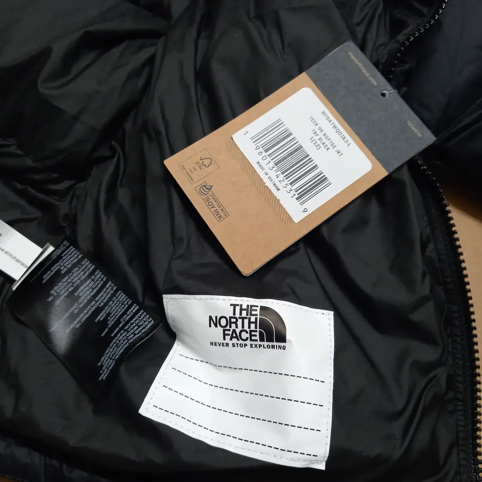 NORTH FACE TEEN 96 NUPTSE JACKET IN BLACK - L(12)