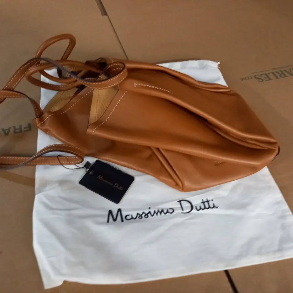 MASSIMO DUTTI BROWN LEATHER BAG