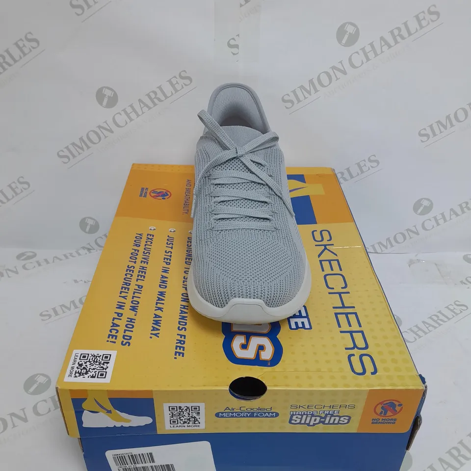 SKECHERS BRILL PATH TRAINERS - GREY - SIZE 6