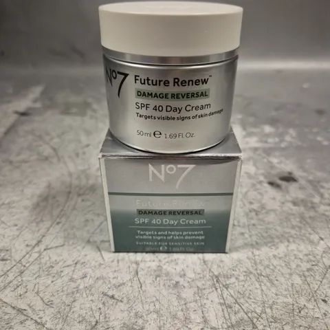 NO7 FUTURE RENEW DAMAGE REVERSAL SPF 40 DAY CREAM 50ML