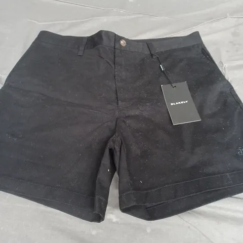 BLAKELY LONDON HIGH WAIST SHORTS, BLACK - UK SIZE L