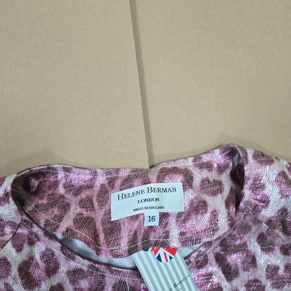 HELENE BERMAN LONDON LEOPARD PRINT TOP – UK SIZE 16