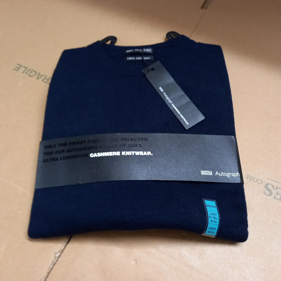AUTOGRAPH 100% CASHMERE KNITWEAR JUMPER - MED