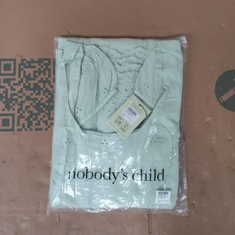 BAGGED NOBODY'S CHILD HARRL MIDI DRESS IN GREEN SIZE UK 8