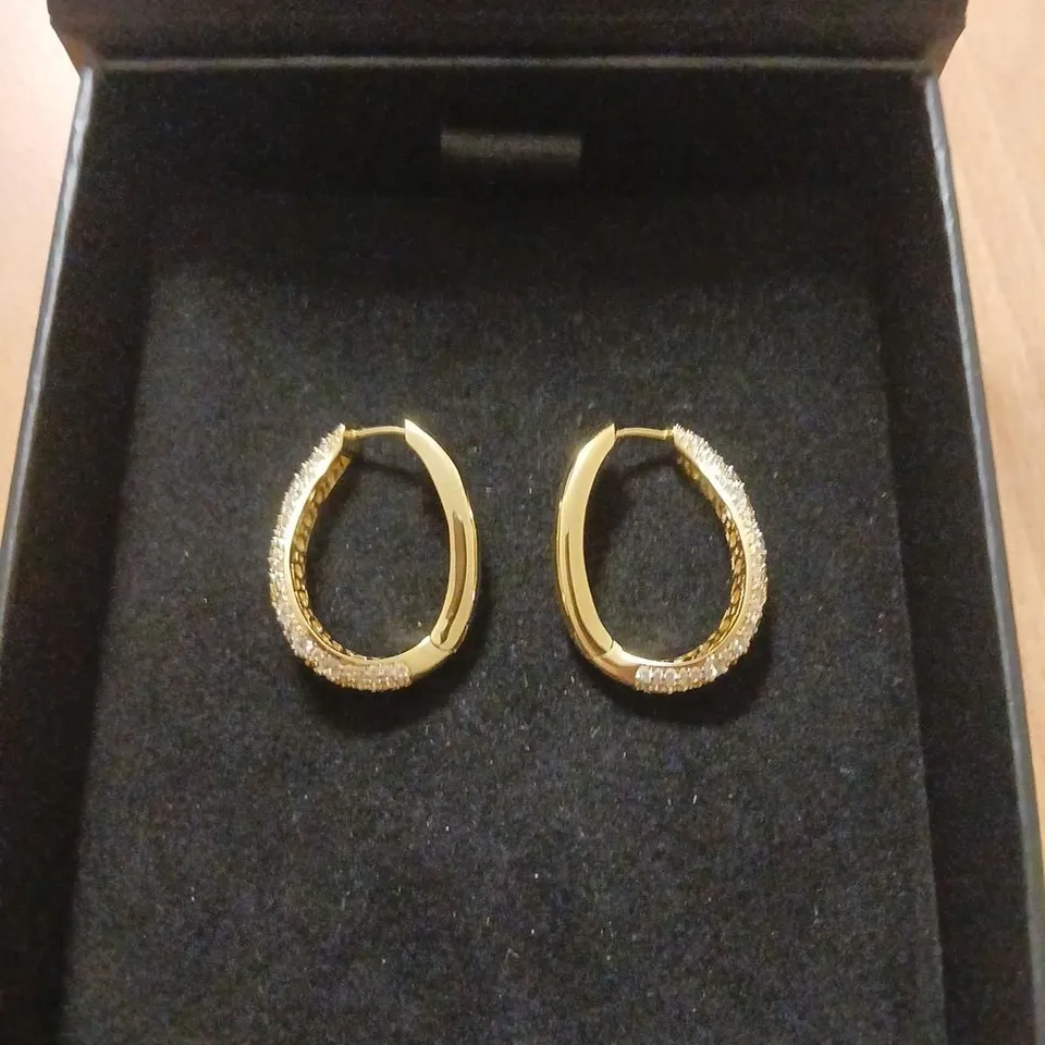 PAUL COSTELLO FOR DIAMONIQUE WAVE CHAIN LINK EARRINGS 