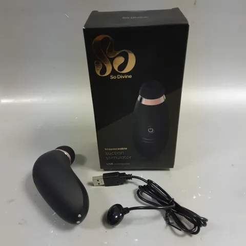 BOXED SO DIVINE RECHARGEABLE CLITORAL SUCTION STIMULATOR