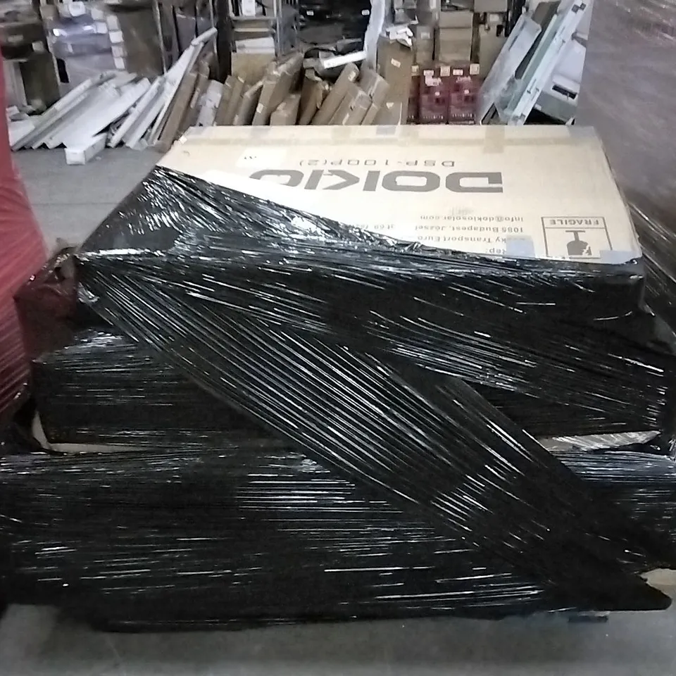 PALLET OF ASSORTED ITEMS INCLUDING DOKIO, MASTER CANOPY COMPACT CANOPY, HOMIDEC DESK