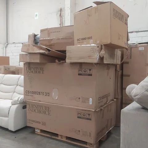 PALLET CONTAINING ASSORTED DESIGNER FURNITURE PARTS 
