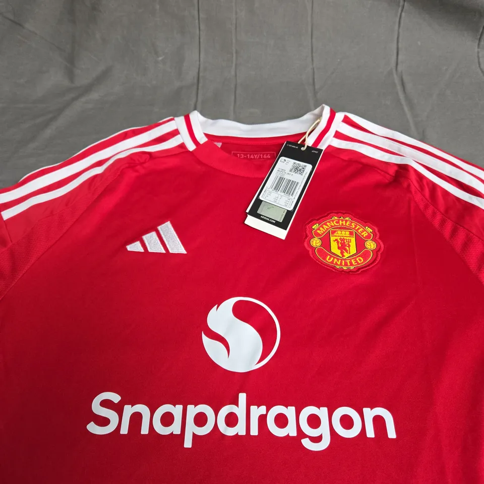 MANCHESTER UNITED FC HOME JERSEY SIZE 13/14 YEARS - KIDS