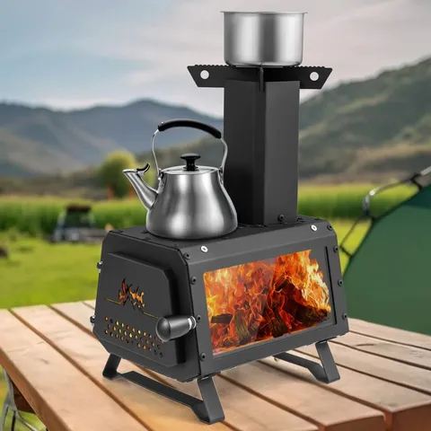 BOXED NODAL CYLINDER STEEL SMOKELESS OUTDOOR FIREPLACE 
