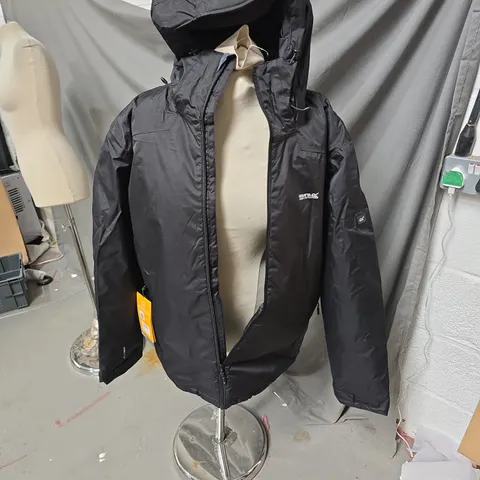 REGATTA GREAT OUTDOORS MEN'S HOODED JACKET – BLACK, UK L (EU 52-54)