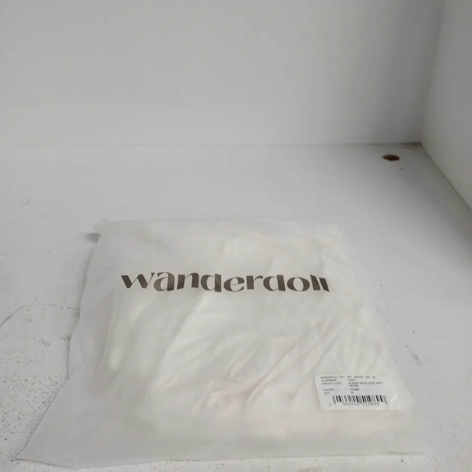 WANDERDOLL ATHENA DRAPE MAXI SKIRT – CREAM, SIZE M (WANDERDOLL PACKAGING)