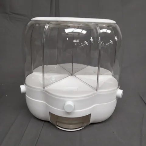 WHITE ROTATING RICE BUCKET