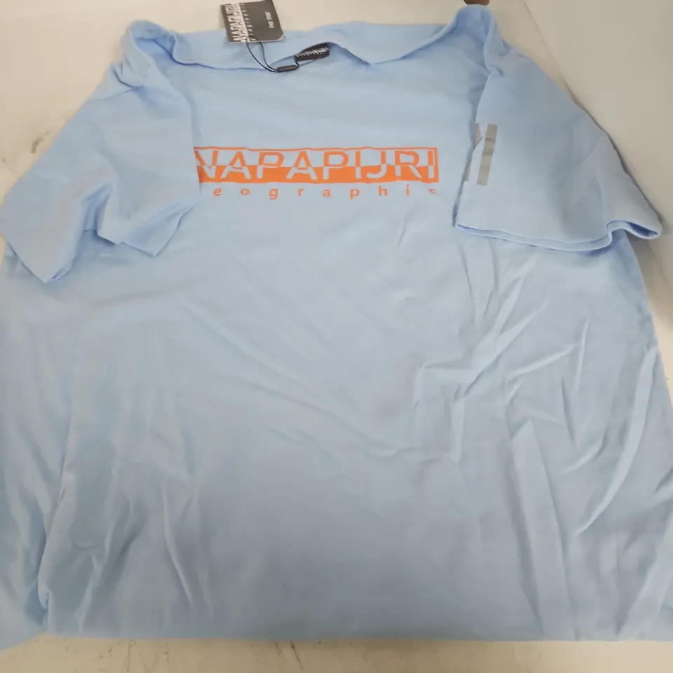 NAPAPIJRI THE TRIBE T-SHIRT – LIGHT BLUE, 2XL, 100% COTTON (VIETNAM)