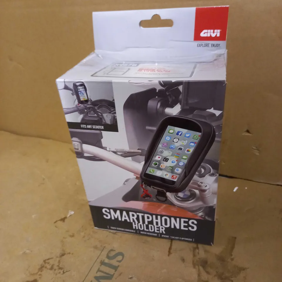 GIVI S957B WATERPROOF SMART PHONE HOLDER FOR MOTORCYCLE HANDLEBAR IPHONE/GALAXY