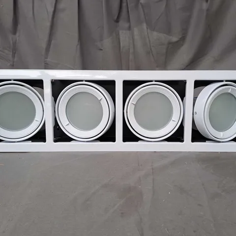 BOX OF 2 EMCOLITE 4 HEAD DOWNLIGHTS IN WHITE