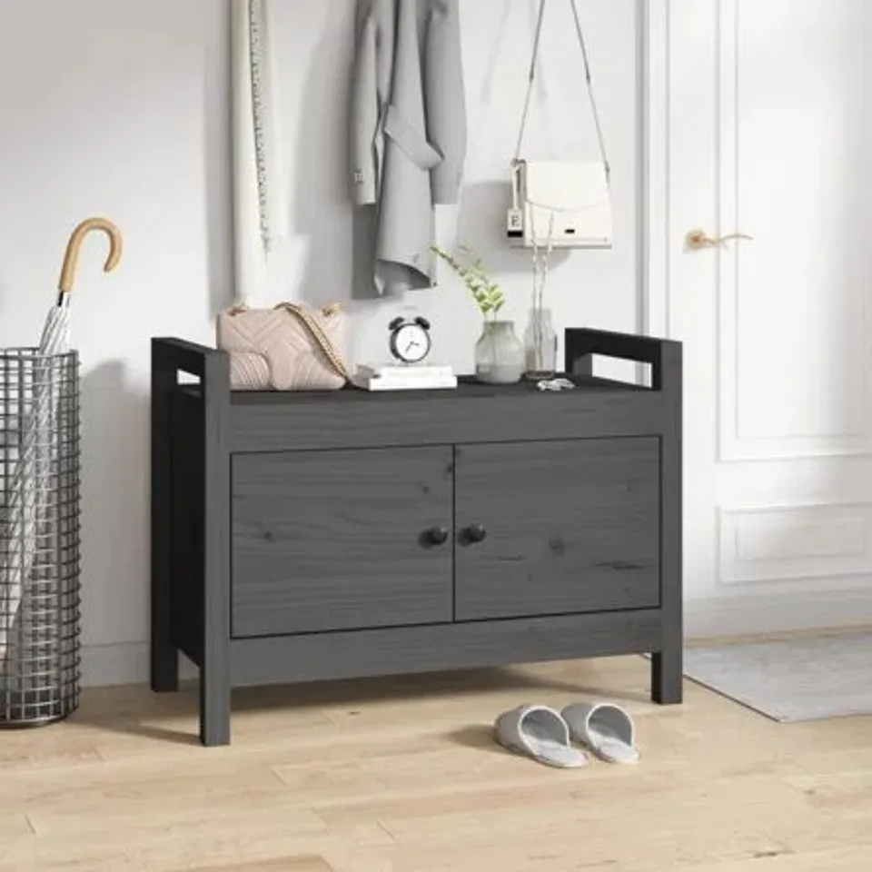 BOXED WOODEN STORAGE BENCH (1 BOX)