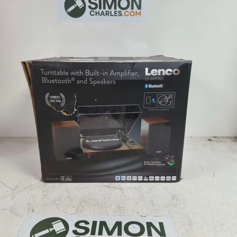 BOXED LENCO LS-600WA TURNTABLE WITH BUILT IN AMPLIFIER
