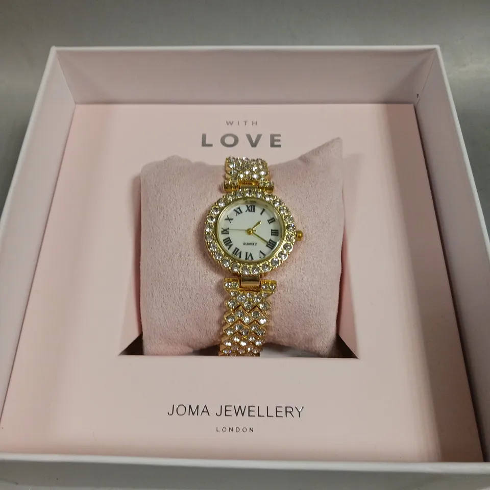 JOMA JEWELLERY GOLD EFFECT WHITE DIAL WATCH 