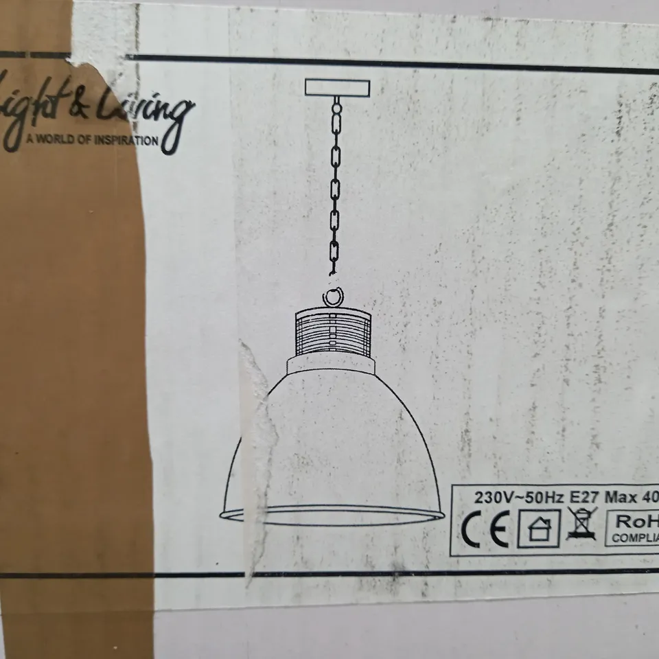 BOXED HOUSE ADDITIONS DUBEN 1 LIGHT MINI PENDANT IN GREIGE/WHITE 