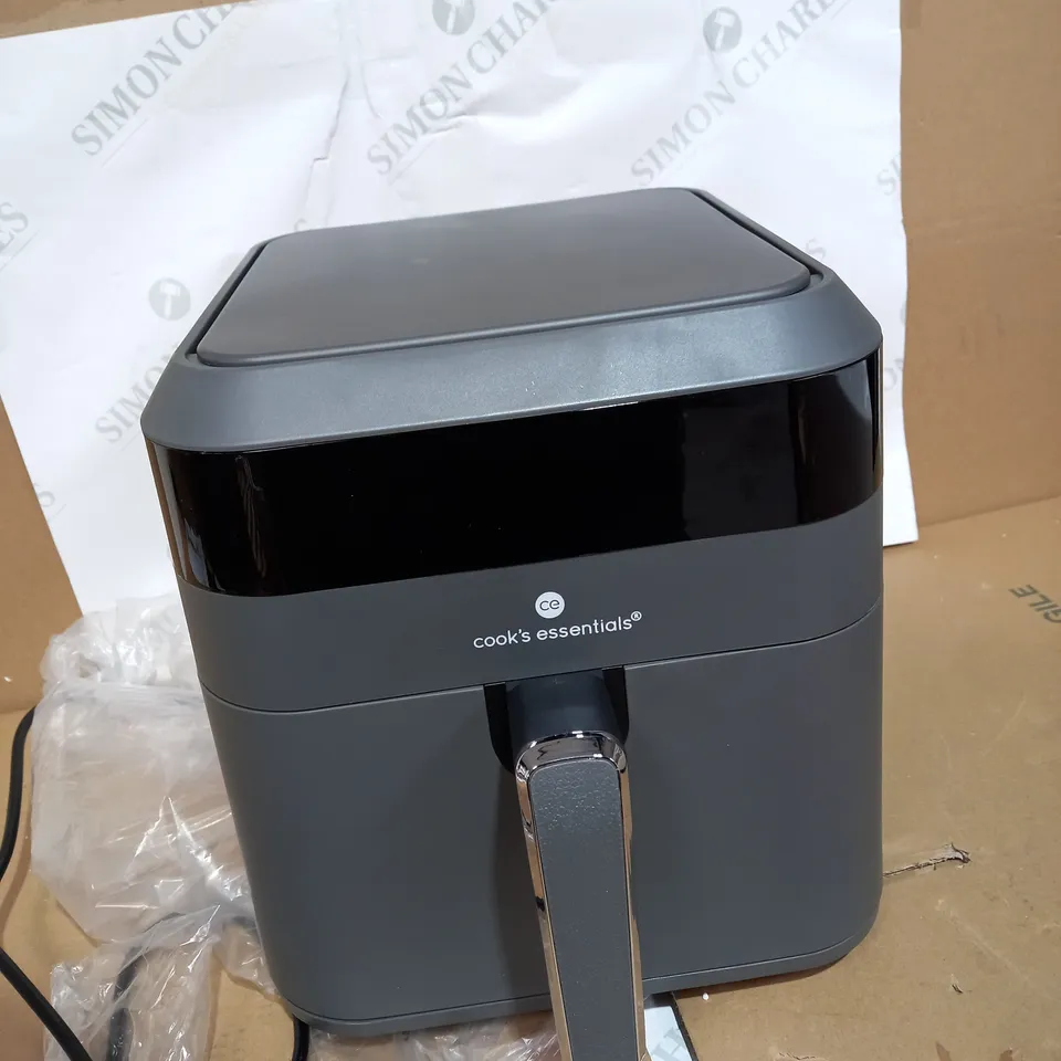 BOXED COOK'S ESSENTIALS 5.8L AIR FRYER IN SLATE GREY