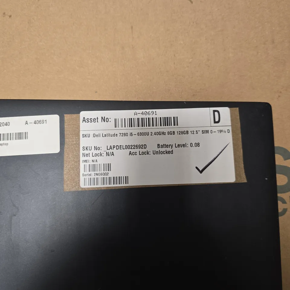 DELL LATITUDE 7280 LAPTOP – I5-6300U, 8GB RAM, 128GB SSD, 12.5" DISPLAY