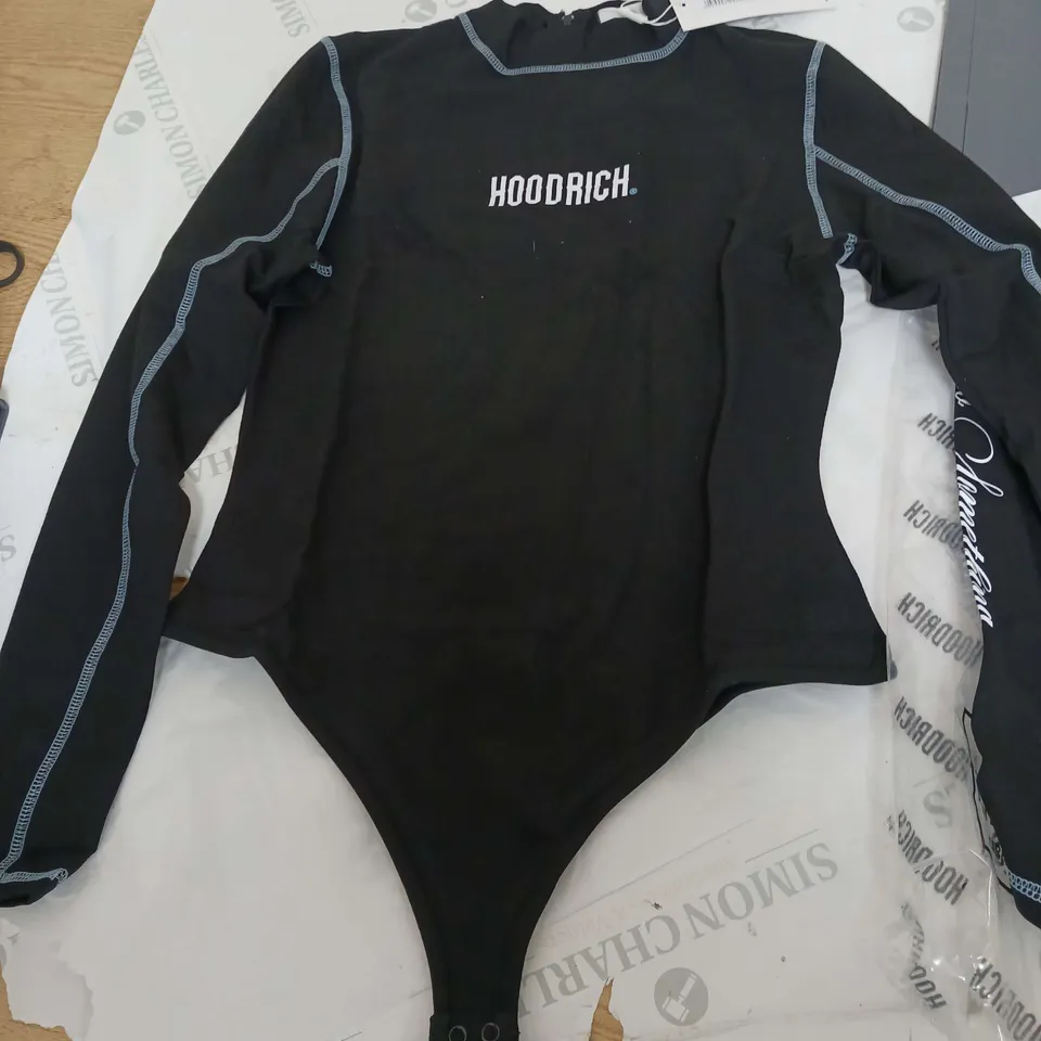 HOODRICH NOTHING TO SOMETHING DISTINCT LS BODYSUIT BLACK/WHITE/CLEAR SKY SIZE L