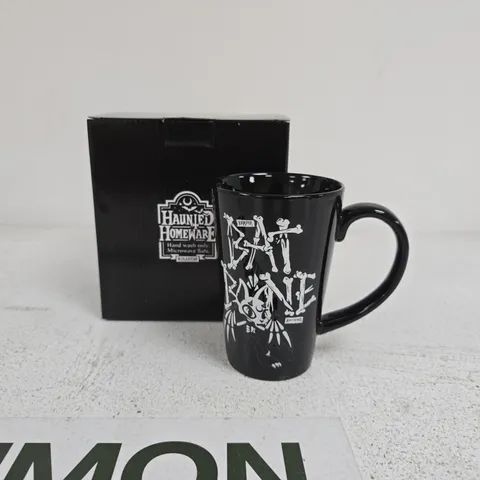 LOT OF 12 BRAND NEW KILLSTAR BATBONE TALL COFFEE CUPS IN BLACK