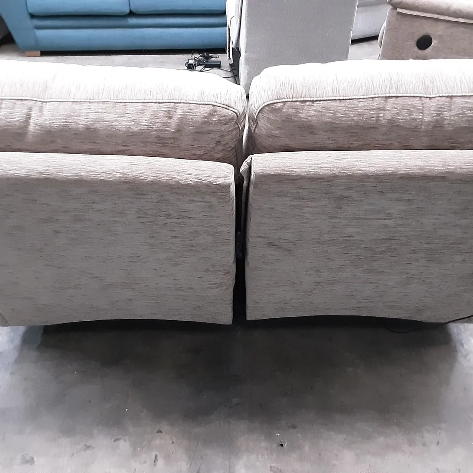 QUALITY BRITISH MANUFACTURED DESIGNER G PLAN STANTON 2 SEATER ELECTRIC RECLINING DOUBLE C224 DESTINY STORM 