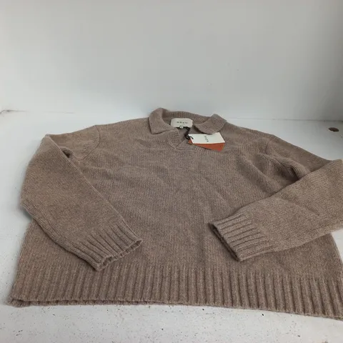 NÓVU KNIT JUMPER – TAUPE, UK MEDIUM (M)