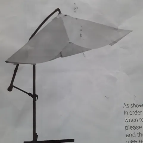 BOXED 3M CANTILEVER GARDEN PARASOL - BLUE