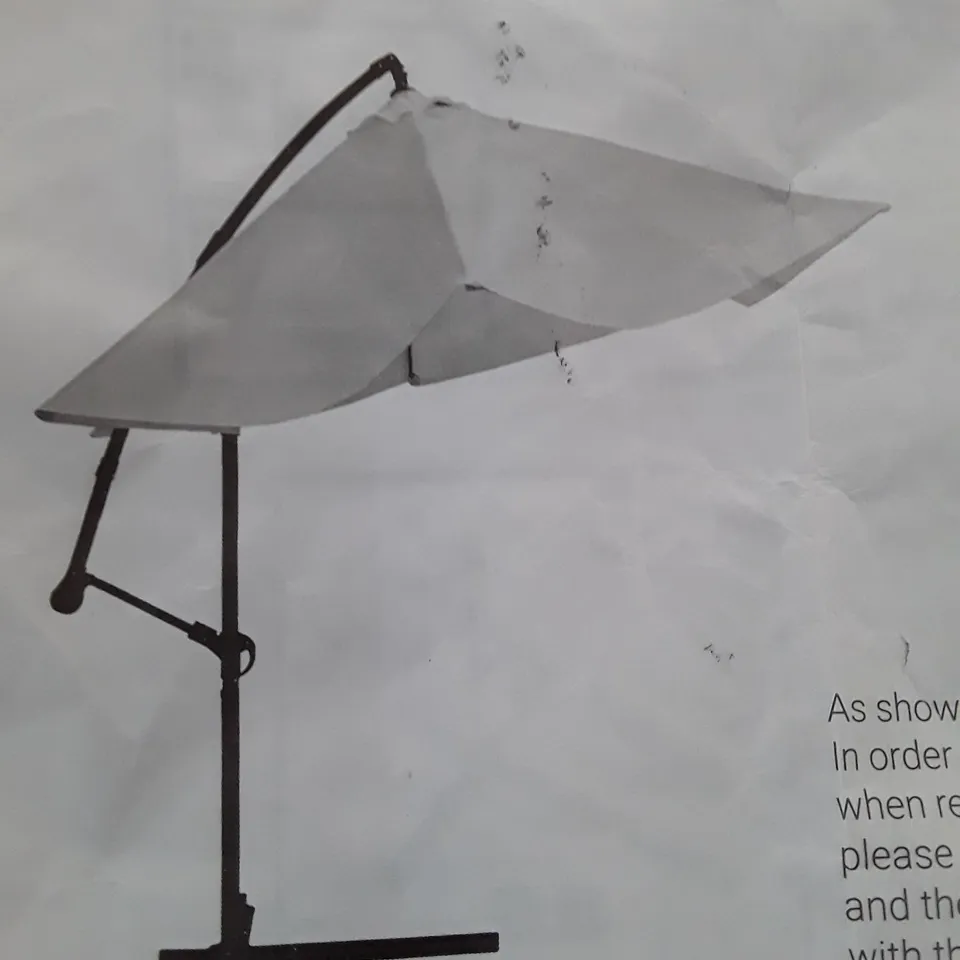 BOXED 3M CANTILEVER GARDEN PARASOL - BLUE