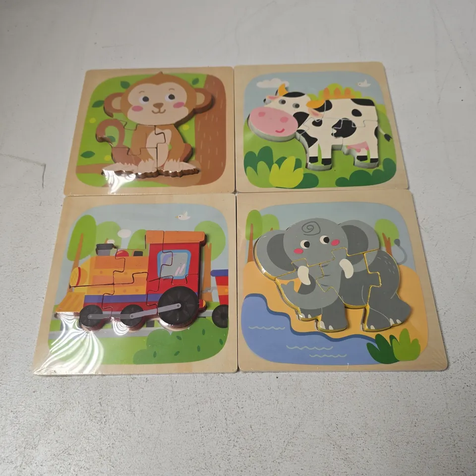 APPROXIMATELY 90 WOODEN PUZZLE BLOCK TOYS - COLLECTION ONLY