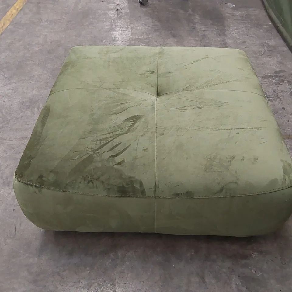 QUALITY DESIGNER ITALIAN MADE LARGE VELVET FOOTSTOOL