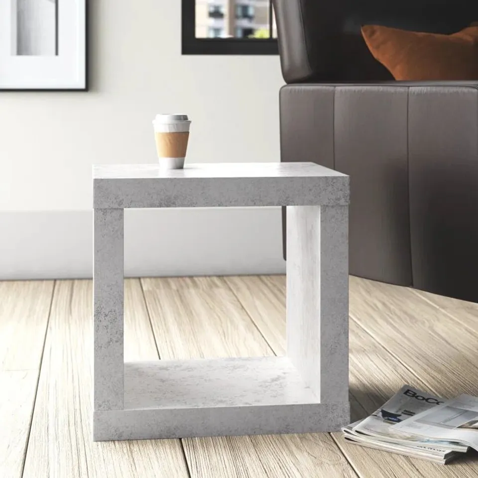 BOXED SAN FERNANDO CUBE SIDE TABLE (1 BOX)