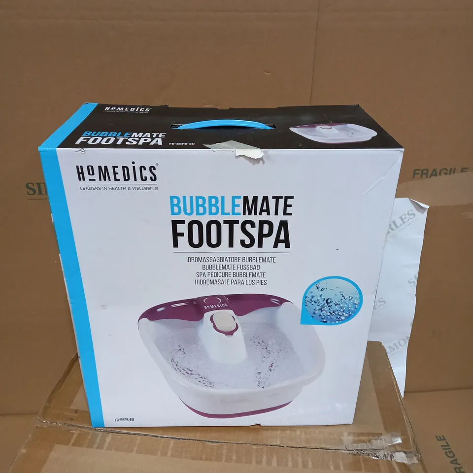 BOXED HOMEDICS BUBBLE MATE FOOT SPA