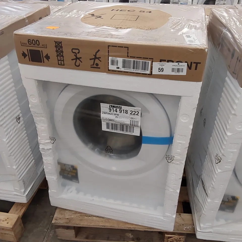 ZANUSSI ZWF842C3PW WASHING MACHINE, 8KG, 1400 SPIN, WHITE, C RATED