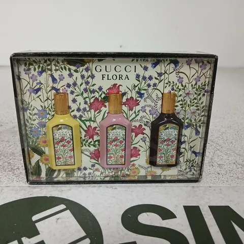 GUCCI FLORA FRAGRANCE GIFT SET (3 X MINI BOTTLES) – BOXED