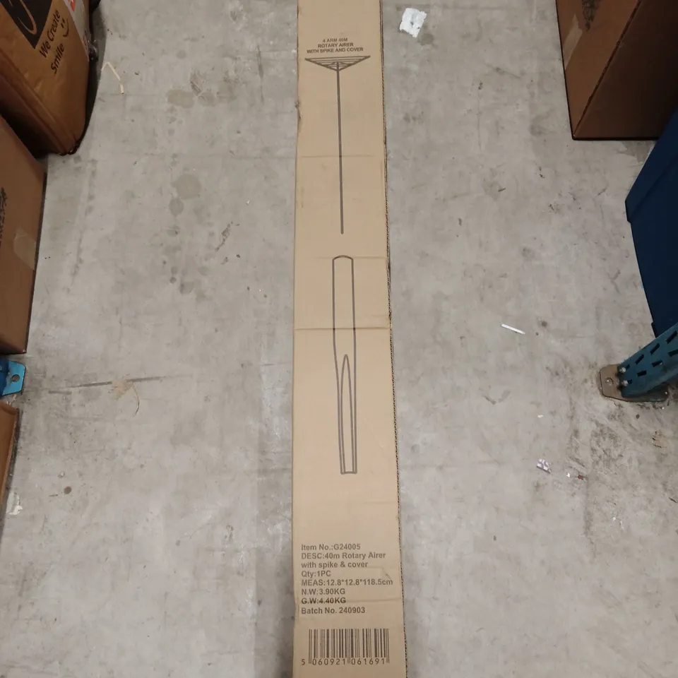 BOXED SG 40M ROTARY AIRER WITH SPIKE & COVER