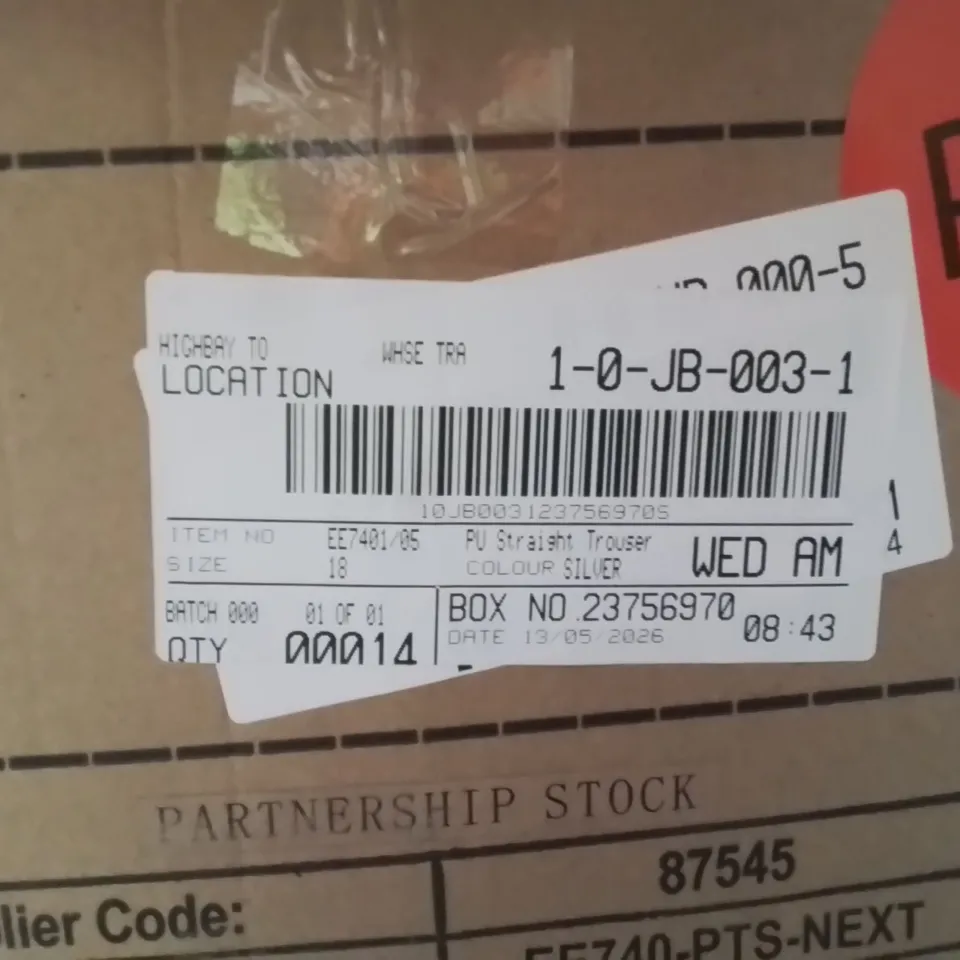 BOXED BRAND NEW APPROXIMATELY 14 JD WILLIAMS PU STRAIGHT TROUSERS SILVER SIZE 18