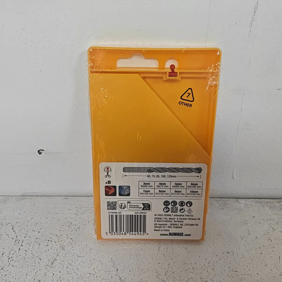 SEALED DEWALT 8-PIECE DRILL PIECE SET - DT9288-QZ