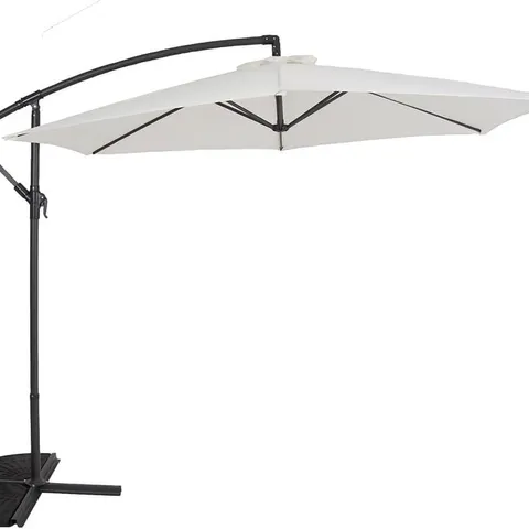 BOXED CHARLES BENTLEY HANGING BANANA PATIO GARDEN UMBRELLA PARASOL - FREE STANDING CREAM (1 BOX)