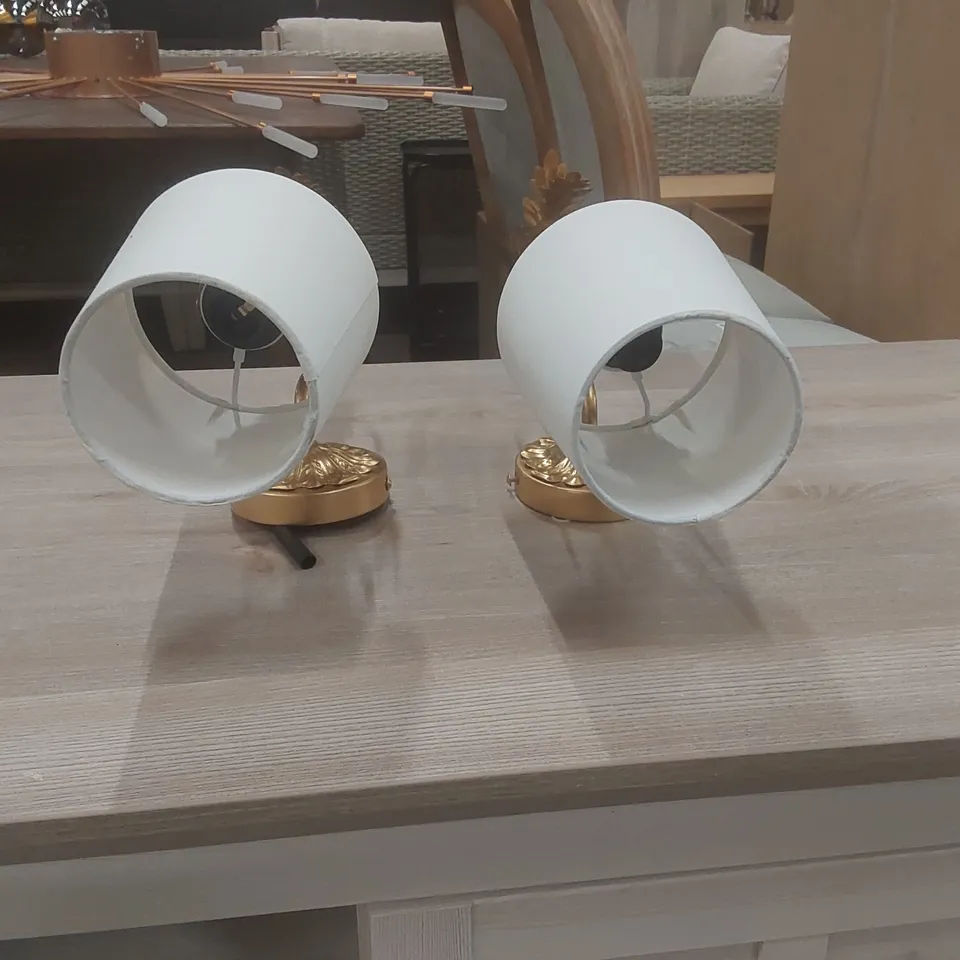 PAIR OF JALYNN 1 - LIGHT DIMMABLE GOLD CANDLE WALL LIGHTS