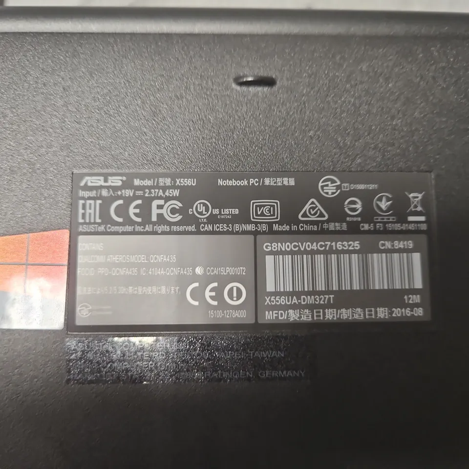 ASUS X556U LAPTOP – NOTEBOOK PC