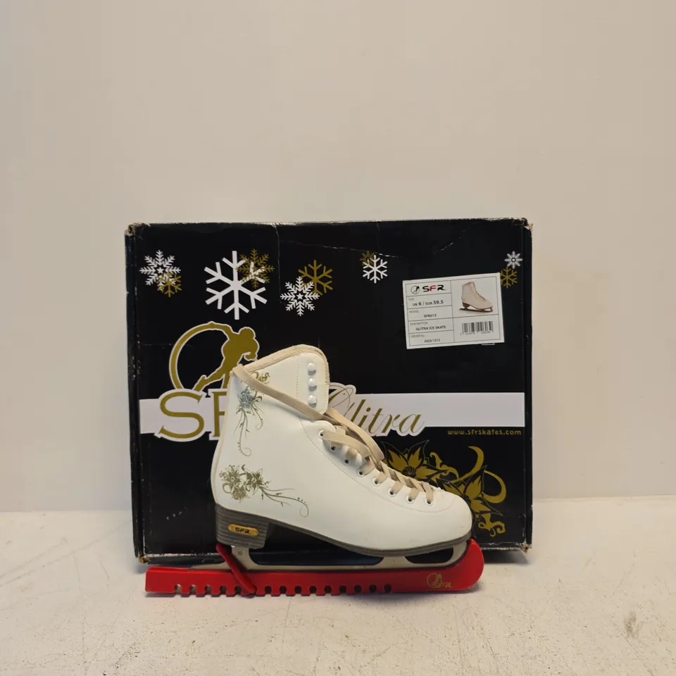 WOMEN’S WHITE ICE SKATES – SFR GLITRA ICE SKATE, UK 6 / EUR 39.5
