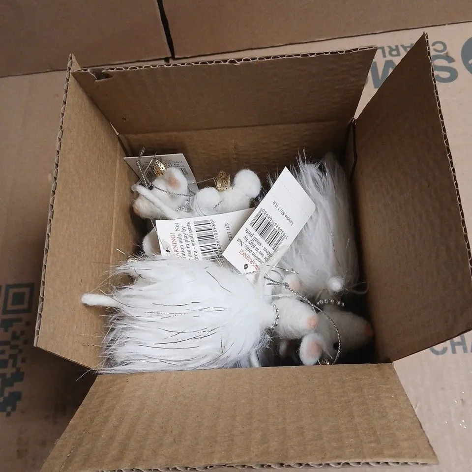 BOX OF APPROXIMATELY 10 GISELA GRAHAM FELT MOUSE HANGING DECORATIONS