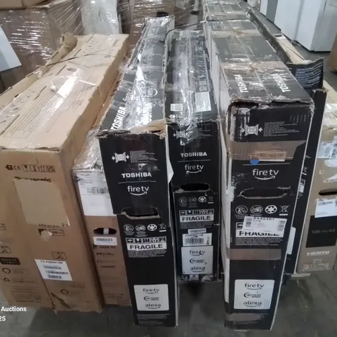 PALLET CONTAINING 8 ASSORTED TVS TO INCLUDE PANASONIC AND TOSHIBA 