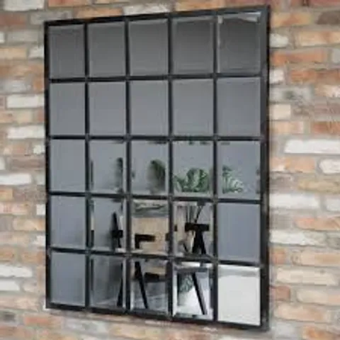 BRAND NEW HOMESDIRECT365 LARGE BLACK RUSTIC INDUSTRIAL MIRROR